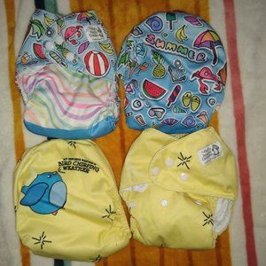4 aio cloth diapers
